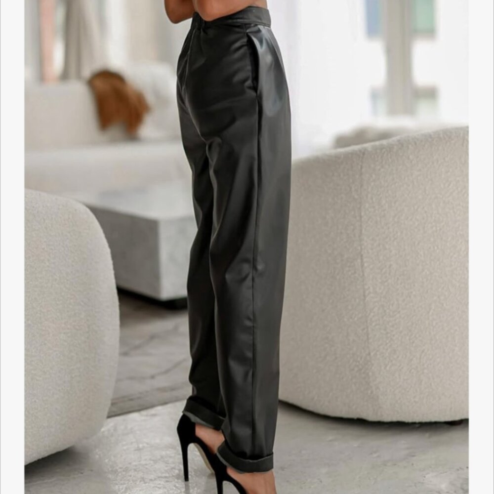 Signedblake black leather pants